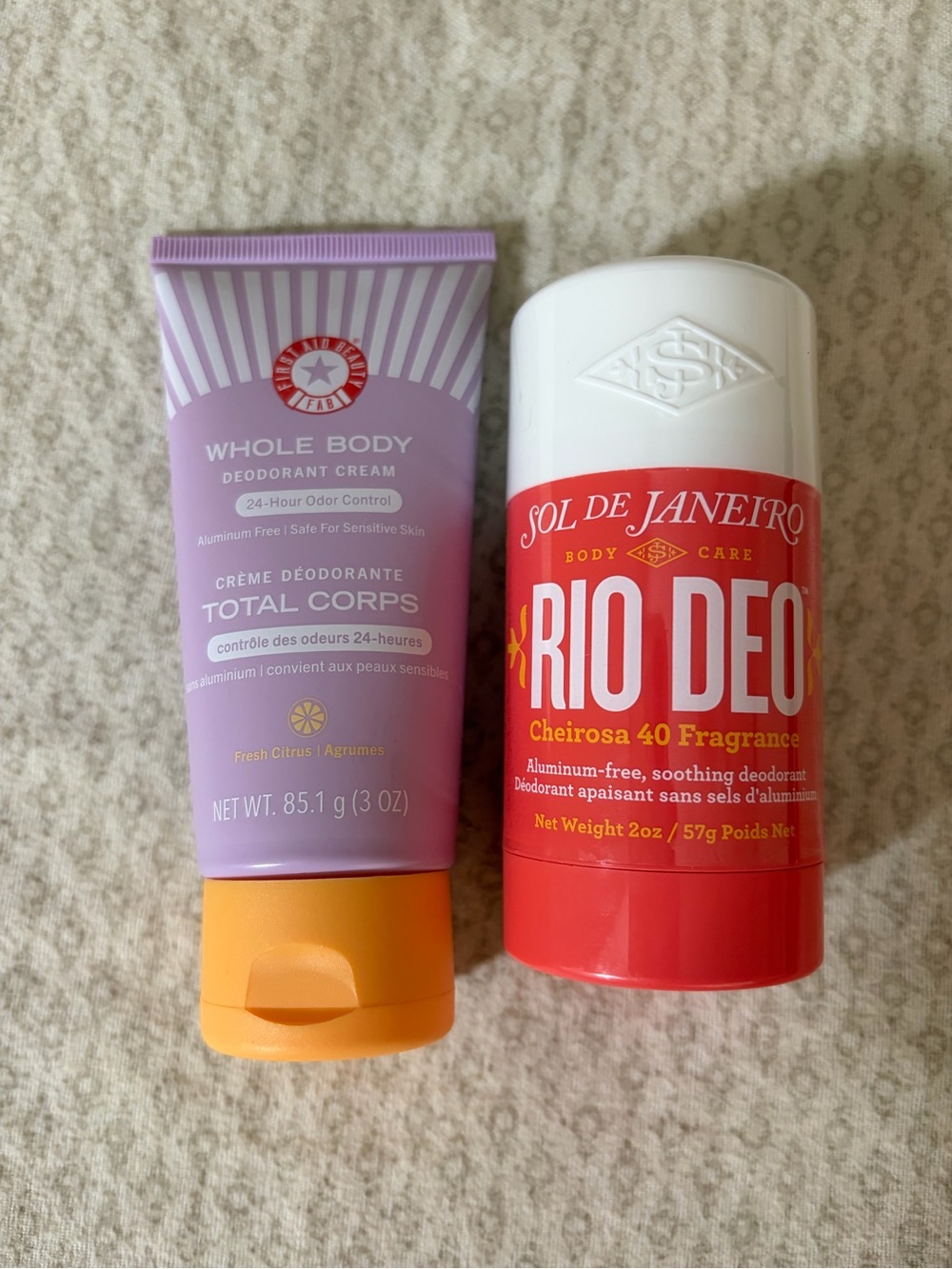 Sol de Janeiro Rio Deo Cheirosa 40 and First Aid Beauty Deodorant Cream bundle